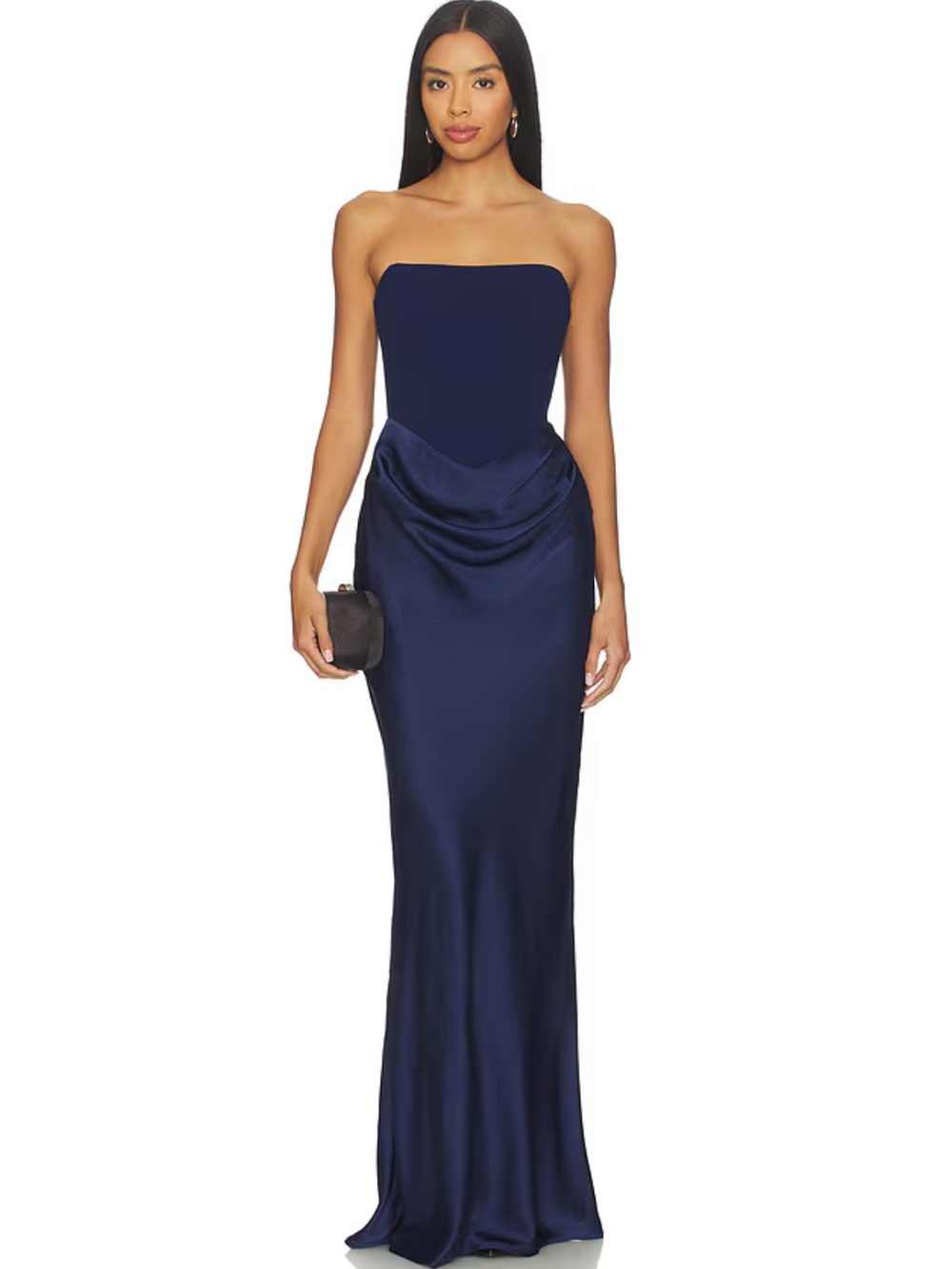 Nookie Chiara Strapless Gown in Navy